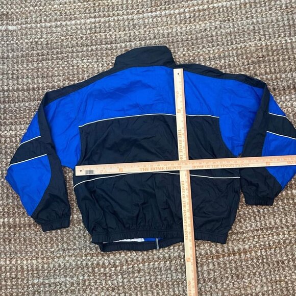 Vintage Wilson Athletic Track Jacket (XL) Black Blue - Picture 8 of 9